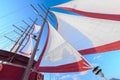 Sails on a ship Royalty Free Stock Photo