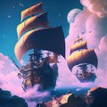 Sails in the Sky: High-Flying Pirates on the Hunt, generative ai