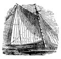 Sails, vintage illustration