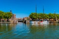 Sailships moored in Enkhuizen Netherlands