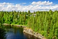 Saimaa canal near Lappeenranta, beautiful summer landscape