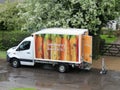 Sainsbury`s home food delivery van supplying groceries during the Coronavirus COVID-19 pandemic