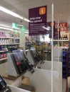 A Sainsbury`s local, have installed new perspex safety screens.