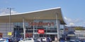 The Main Entrance to the Sainsbury`s superstore in Dundee. Royalty Free Stock Photo