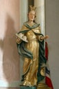 Saint Agatha of Sicily, statue on the St Elizabeth altar in the Church of the Three Kings in Komin, Croatia