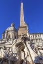 Saint Agnese In Agone Church Obelisk Piazza Navona Rome Italy