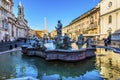 Saint Agnese In Agone Church Obelisk Piazza Navona Rome Italy