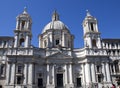 Saint Agnese in Agone in Piazza Navona, Rome, Italy Royalty Free Stock Photo