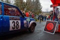 A stage start for Historic Monte-Carlo Rally