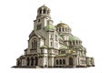 Saint Alexander Nevsky Cathedral Sofia - Bulgaria isolated on white background Royalty Free Stock Photo