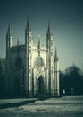 Saint Alexander Nevsky Orthodox church Gothic chapel in Alexandria park. Suburb of Saint Petersburg, Russia , Royalty Free Stock Photo