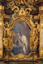 Saint Aloysius Gonzaga, altar in the Franciscan Church of St. Francis Xavier in Zagreb Royalty Free Stock Photo