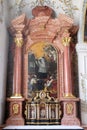 Saint Aloysius Gonzaga altar in Jesuit church of St. Francis Xavier in Lucerne