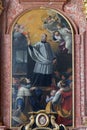 Saint Aloysius Gonzaga altar in Jesuit church of St. Francis Xavier in Lucerne