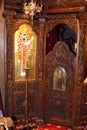 Inside the Church of Saint Ana-Rohia Monastery in Maramures, Romania