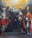 Saint Andrew, Anthony, Lucia and Nicholas Royalty Free Stock Photo