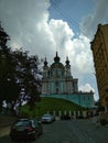 The Saint Andrew church in the city of Kiev in Ukraine