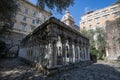 Saint Andrew cloister ruins near the house of Christopher Columbus, Casa di Colombo, in Genoa, Italy.