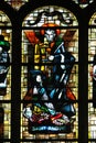 Saint Andrew, stained glass window in Saint Eustache church, Paris