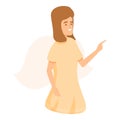 Saint angel icon, cartoon style Royalty Free Stock Photo