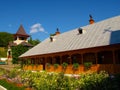 The Saint Ann Monastery, high above Orsova and the river Danube, Mehedinti County, Romania