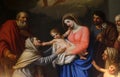 Saint Anne adores the Child by Stefano Tofanelli, Basilica of Saint Frediano, Lucca, Italy Royalty Free Stock Photo