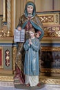 Saint Anne grandmother of Jesus, Croatian church sculpture