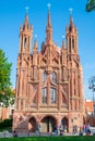 Saint Anne`s gothic church in Vilnius, Lithuania, Baltic states