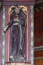 St Anthony the Hermit statue on the main altar in the chapel of St Anthony of Padua in Gustelnica, Croatia