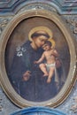 Saint Anthony holds a child Jesus