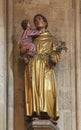 Saint Anthony of Padua holding baby Jesus Royalty Free Stock Photo