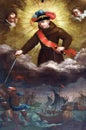 Saint Anthony of Padua in the uniform of an admiral in the battle of Oran