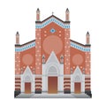 Saint Antoine Church, Istanbul Turkey Isolated Vector