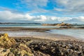 Saint Aubin Fort in a low tide waters, La Manche channel, bailiwick of Jersey, Channel Islands Royalty Free Stock Photo