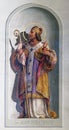 Saint Augustin, fresco in the Basilica of the Sacred Heart of Jesus in Zagreb