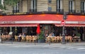The Saint Augustin restaurant, traditional Parisian Brasserie located on boulevard Haussmann in Paris, France.