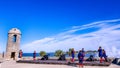 Saint Augustine, Florida, The United State - Nov 3, 2018 : The soldiers in traditional Spanish Cloths show to shooting cannon at