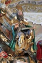 Saint Augustine, statue on the main altar in the church of Our Lady of the Snow in Kutina, Croatia