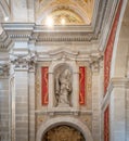 Saint Augustine Statue at Sanctuary of Bom Jesus do Monte Church Interior - Braga, Portugal