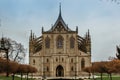 Saint Barbara Church, Czech Chram sv. Barbory, in Kutna Hora, Czech republic.Famous Gothic catholic church in central Europe, Royalty Free Stock Photo