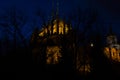 Saint Barbara`s Church in Kutn Hora at night. Czech Republic Royalty Free Stock Photo