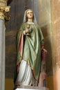 Saint Barbara, statue on the altar of Saints Fabian and Sebastian in the church of the Assumption of the Virgin Mary in Zlatar,