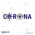 Saint Barthelemy Coronavirus Typography. COVID-19 country banner