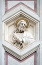 Saint Bartholomew the Apostle, relief on the facade of Basilica of Santa Croce in Florence
