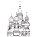 Saint Basil cathedral , Moscow, vector Royalty Free Stock Photo