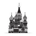 Saint Basil cathedral , Moscow, vector symbol Royalty Free Stock Photo