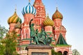 Saint Basil Cathedral on Red square, Moscow at sunset Royalty Free Stock Photo