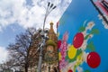 Saint Basil cathedral Temple of Basil the Blessed on the Red Square decorated for a holiday. Moscow, Russia.