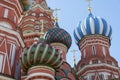 Saint Basil Cathedral and Vasilevsky Descent of Red Square in Moscow Kremlin, Russia Royalty Free Stock Photo