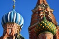 Saint Basil Cathedral and Vasilevsky Descent of Red Square in Moscow, Russia Royalty Free Stock Photo